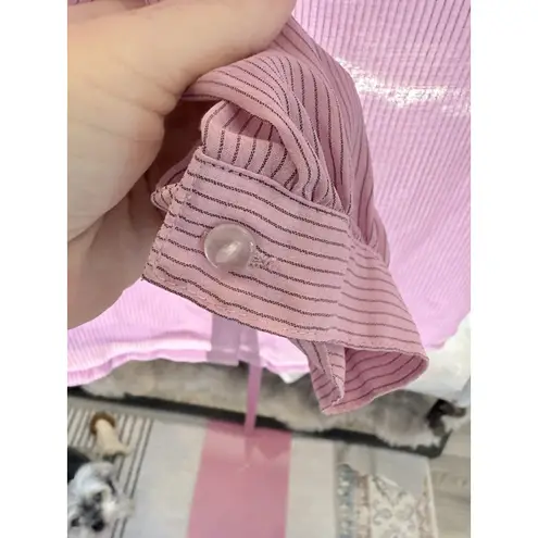 Oscar de la Renta Vintage Sport Pink Dress Shirt Size Small/medium 14