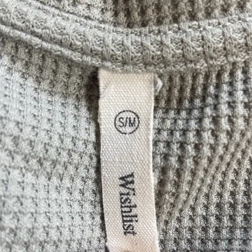 Wishlist  waffle shirt Gray Loose Small Medium