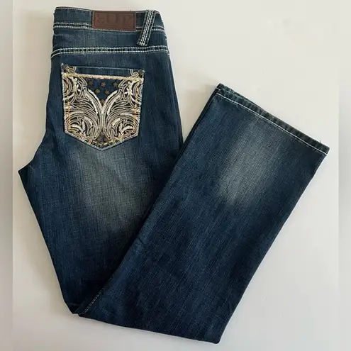 Cow Girl UP Denim Jeans Boot Cut Size 31/32