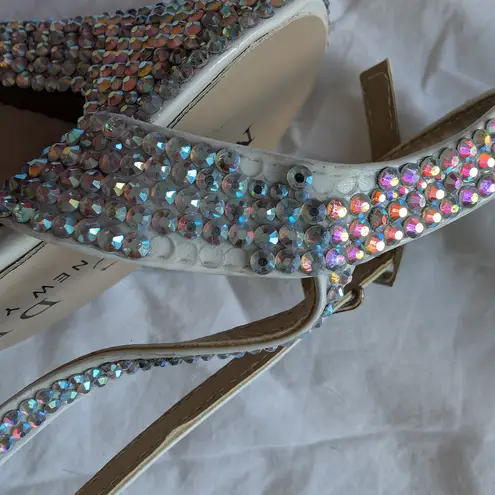 Marc Defang Leah AB Crystal Studded Prom Heels Women's 7 White