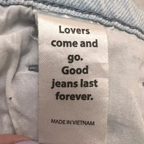 PacSun Women Baggy Jeans Blue Denim Size 25 Color Block High Waist Cropped VTG