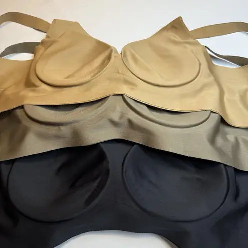Bra Bundle Set/3 Black, Tan, and Brown all Sz Large. Bought From TikTok Comfort Black