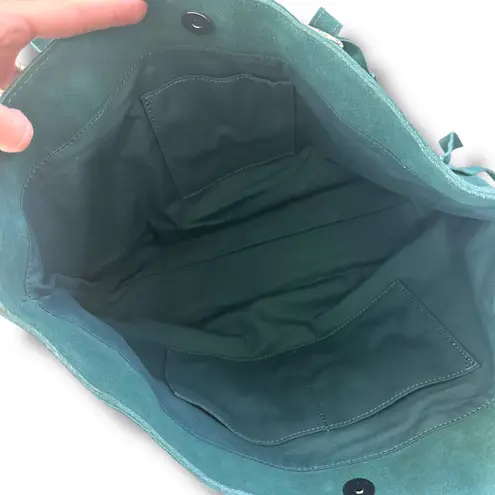 M.I.L.A. NWT Jade Green Genuine Leather Tassel Shoulder Luxe Tote Shoulder Bag