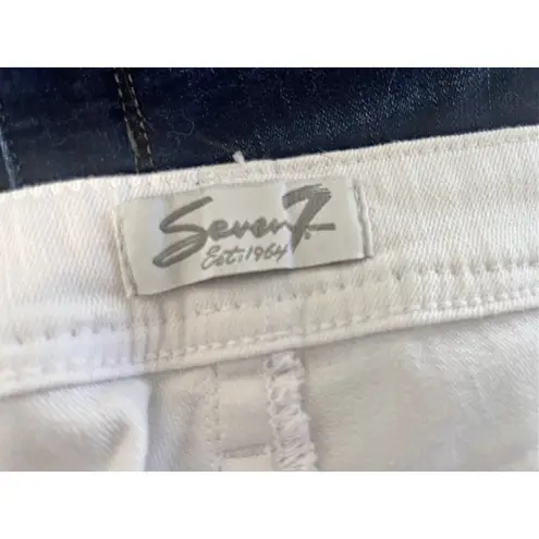 Seven 7 White cut off shorts embellished back pocket size 16