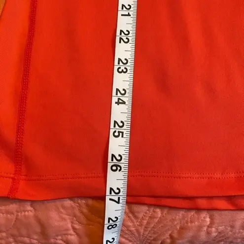 Baleaf Women's Basic Compression Mock-Neck Long Sleeved Orange Shirt Size Large