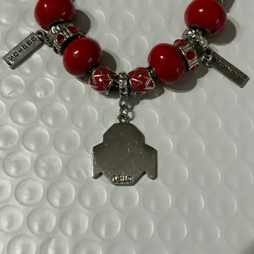 Ohio State Buckeyes Multi Charm Bracelet Red