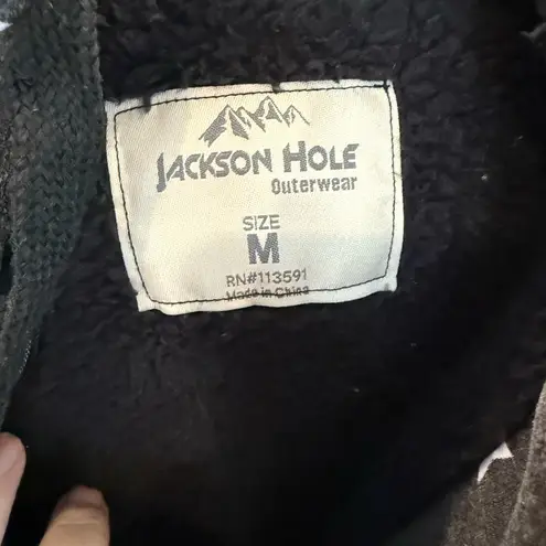 Jackson hole Starry Night Black and White Women's Hoodie size Medium