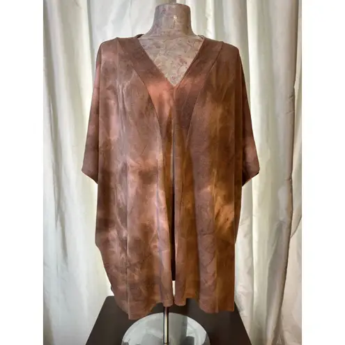 Oddy Anthropologie Tye Dye Shift Top Brown One Size Size L