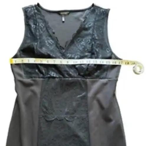 Daisy Fuentes Black V-Neck Sheath Midi Dress - Women's Size Large