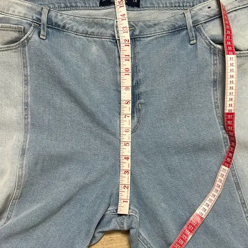 Hollister  Ultra High Rise Dad Jean Two Tone Denim Size 34 /19R