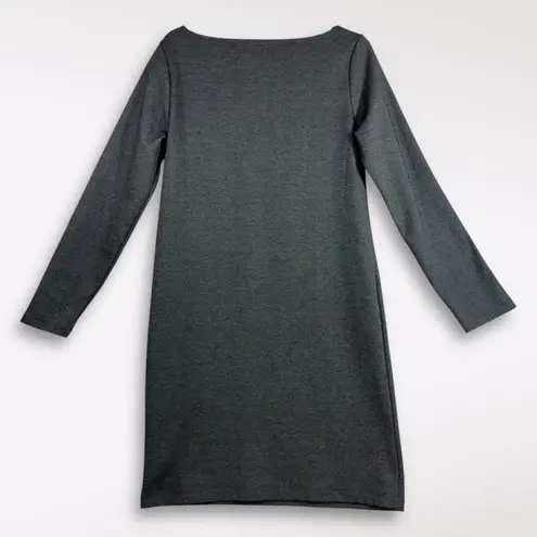 Gap  Medium Dress Gray Boatneck Midi Long Sleeve‎ Party Formal Neutral Stretchy