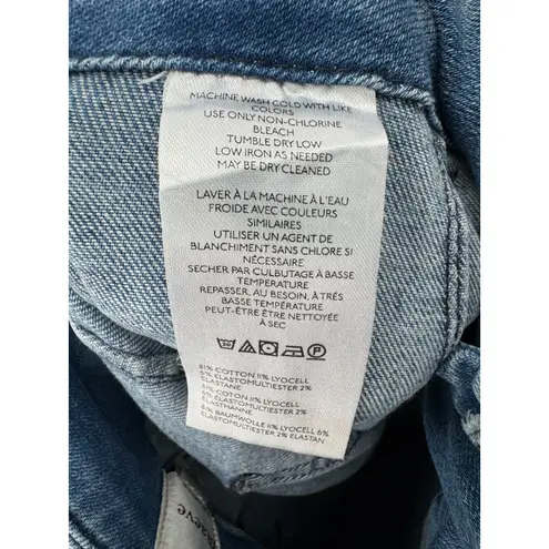 Maeve The Colette Wide Leg Cropped Jeans Women Size 32 Blue Denim High Rise