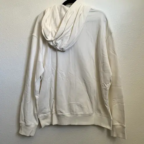 Naked Wardrobe NEW Boyfriend Oversized Full Zip Hoodie in White