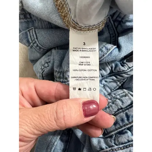 Vintage Garage Denim Cargo Jeans Womens Size 26 Light Wash Multi