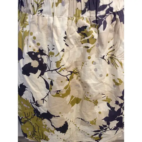 NWOT Francesca's Criss Cross Floral A Line skirt with Side Pockets Size S Lined Purple