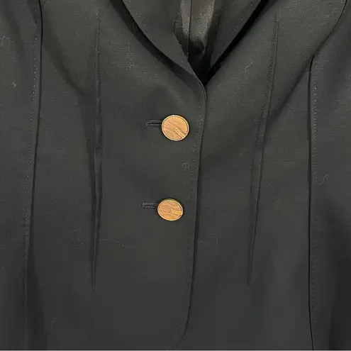 Escada Virgin Wool Blazer Women’s US 6 EU 36 Black Two Button Office Classic