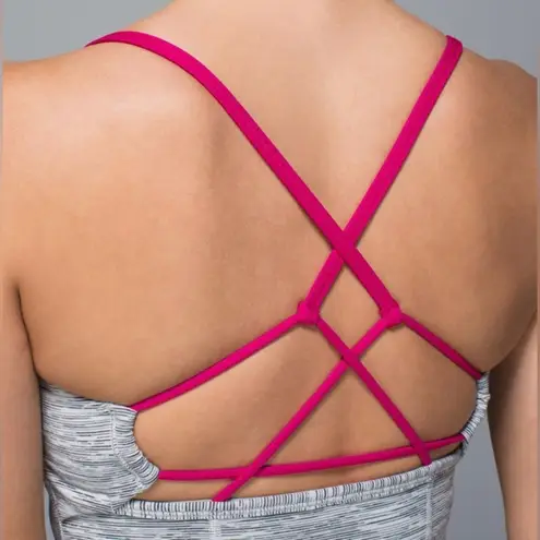 Lululemon  Dancing Warrior Tank Top Heathered Black / Raspberry Glow, Size 4 NWT - Image 3