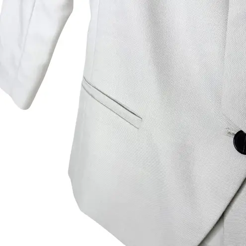 Club Monaco Mair Textured Single Button Wool Blazer Jacket Size 4 Gray Office