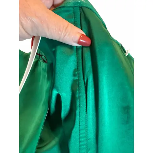 NWT Perrin Emerald Green Feather Miss Circle New York Gown