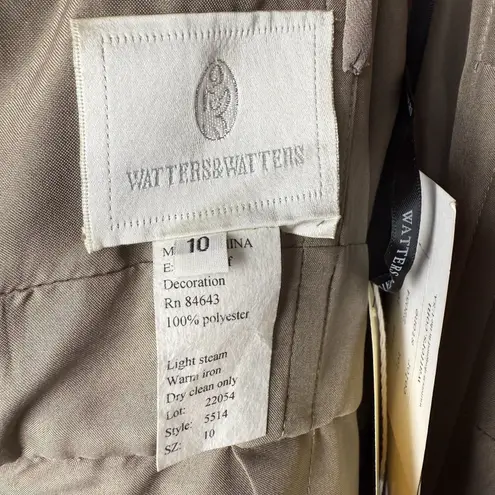 Watters & Watters Style 5514 Shirred Chiffon Floor Length Dress Size 10 Wedding