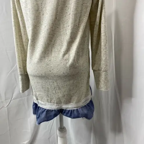 BD Collection chic boho l/s top size large