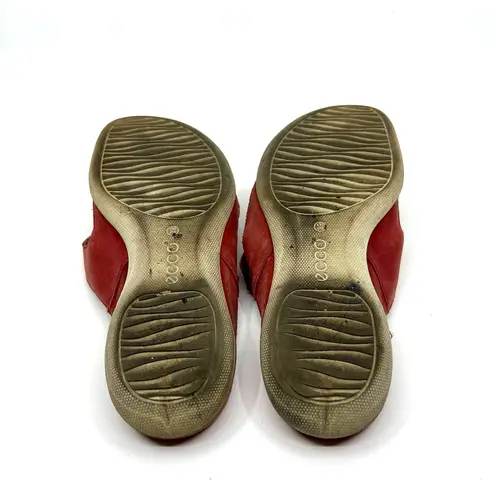 Ecco  Red Adjustable Thong Sandals Women's 8.5 US