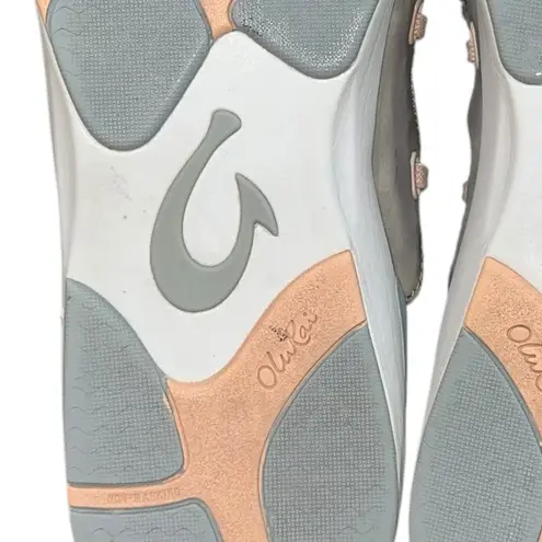 Women's OLUKAI Miki Li Sneaker Pearl Blush/Pale Grey Size 9.5 Water Beach Boat Pink