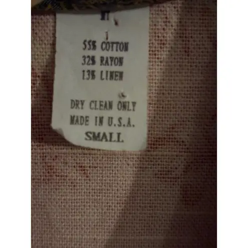 Painted Pony Women's Small Red Linen Blend Cheetah Jungle Print Button Up Shirt