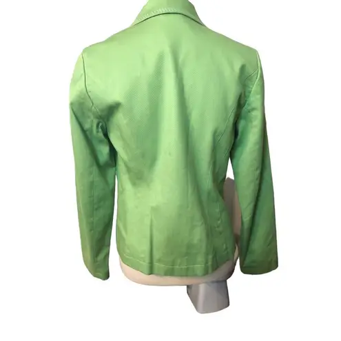Charter Club Career wear lime green textured blazer size 8