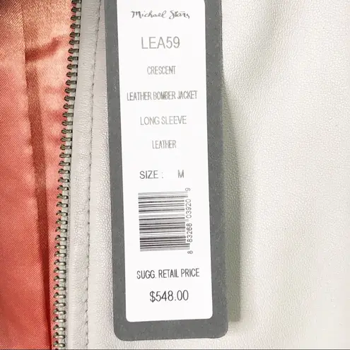 Michael Stars grey leather Moto jacket