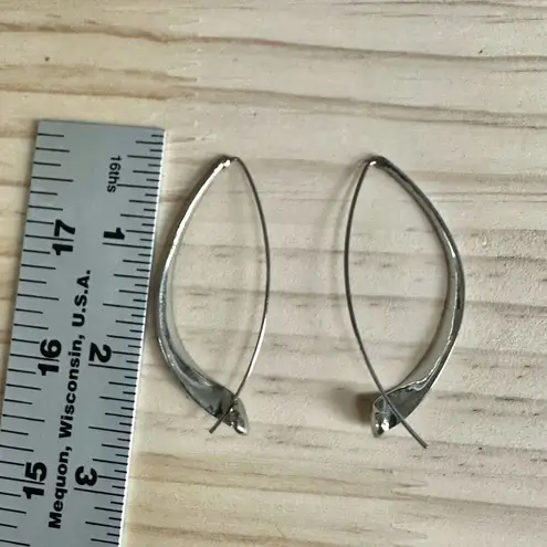 Modern Sculptural Teardrop Hoop Earrings