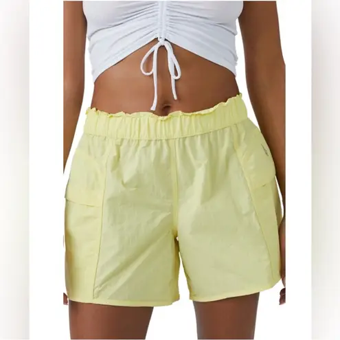 FREE PEOPLE FP Movement In The Wild Shorts Glow Yellow Athletic Size S