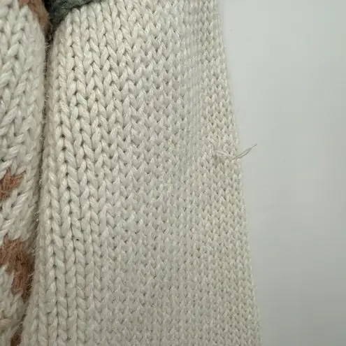 Beldoch Popper Vintage Floral Granny Chic Knit Cotton Sweater Size Medium Black