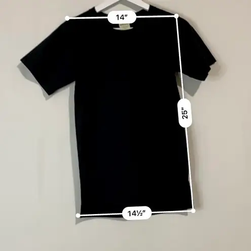 Anvil Organic Women’s Basic Short Sleeve Crewneck Tee Shirt Black Size XS NWOT