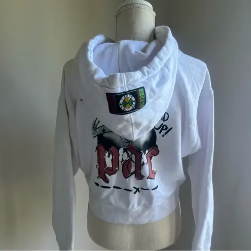 Cross Colours Tupac Halo Crop White Hoodie Women's Size Medium