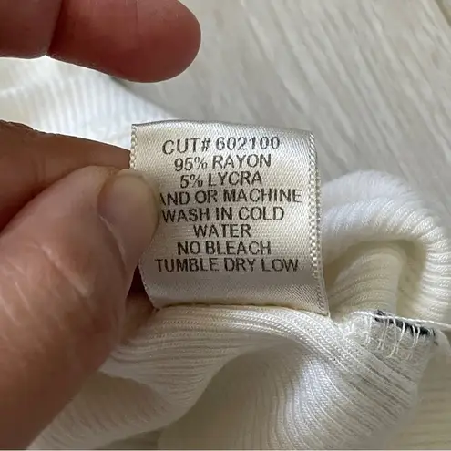 James Perse Tank Top ribbed womens Cream (small) basic layering minimalist chic