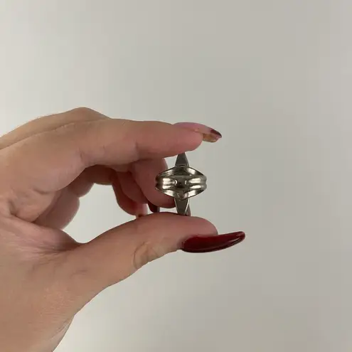 Vintage Turquoise Stone Blue White Colorblock Diamond Shaped Statement Ring Multiple