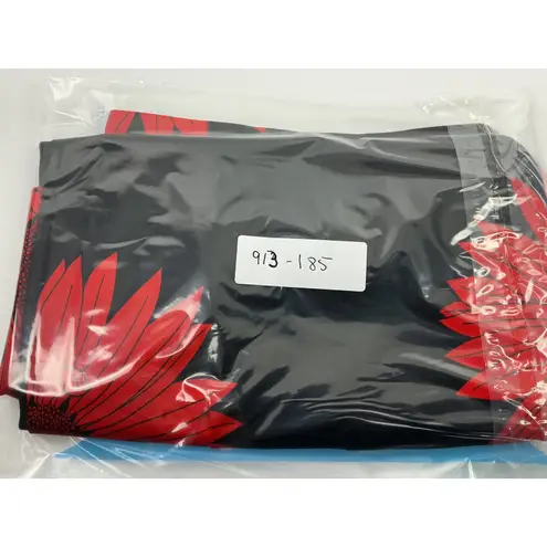 Grace Dane Lewis Workshop Skirt Black Red Sunflower Bow Pocket Knee Length SZ 14