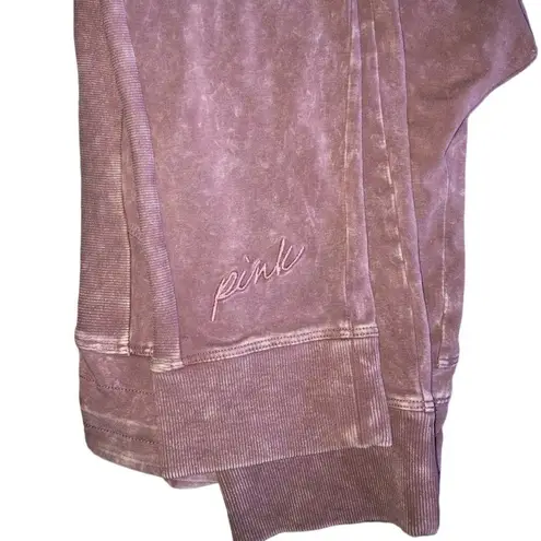 PINK by Victoria secret acid washed cotton campus drawstring yoga pants Sz Lg