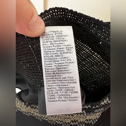 River Island Plus NWOT Bikini Bottom Black With Gold Embroidered Detail Size 22