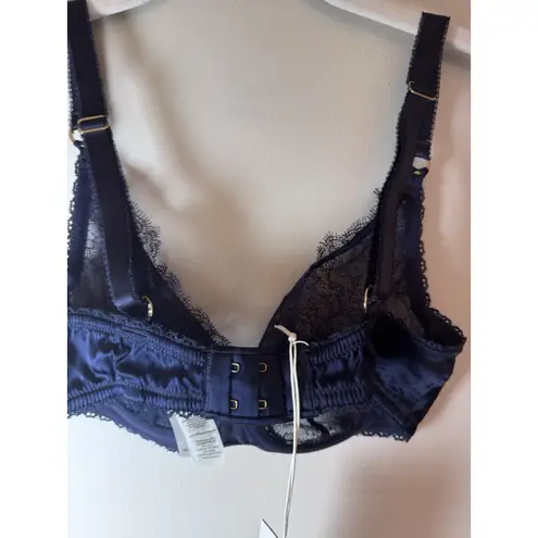 Stella McCartney Gigi Giggling Underwire Lace Navy Bra 32D NWT $180