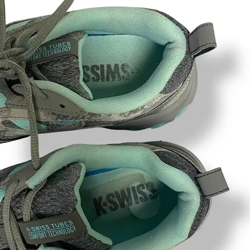 K-Swiss Tubes Athletic Shoes in Gray and Teal Size 8.5