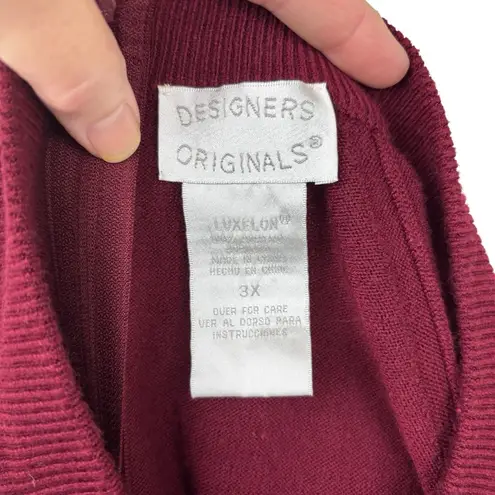 Designer Originals Designers Originals vintage sweater size 3X back zipper soft office party dressy
