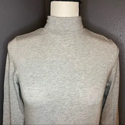 White and Warren long sleeve turtleneck top Gray