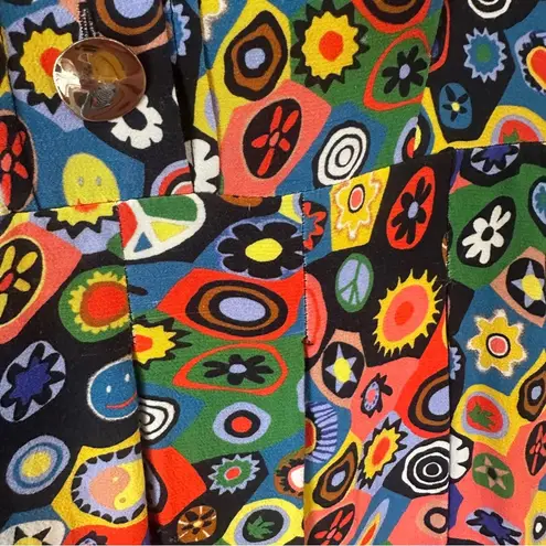 Staud Yin Yang Multicolored Print Dress Sleeveless Endo Milla Abstract Floral 4 Red