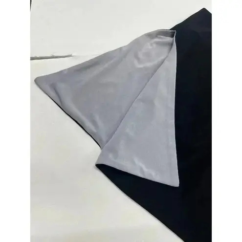 Lauren Ralph Lauren Dress Womens 10 White Black Split Flutter Sleeve Stretchy