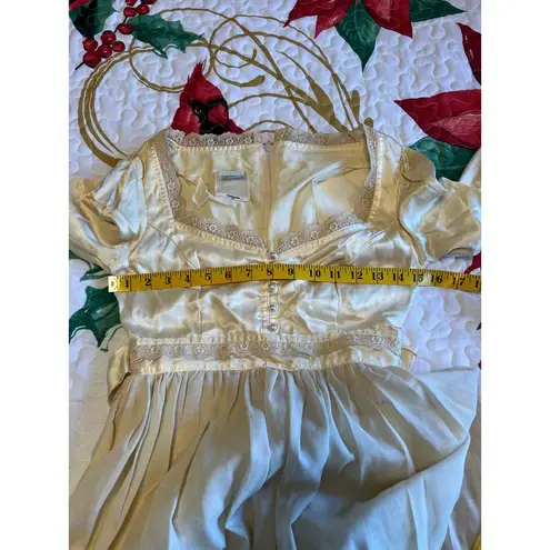 Gunne Sax 70s Off White Romantic Victorian Prairie Wedding Dress Sleeves Size 5