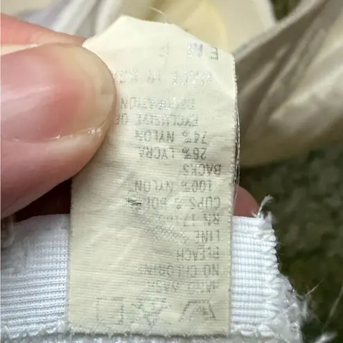 Vintage Jezebel white bridal bra corset bustier, size 34B