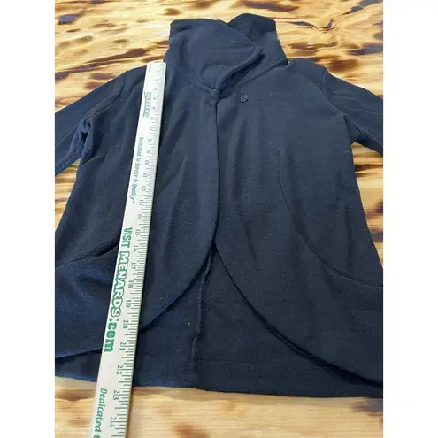 Clorinda‎ Cardigan Sweater Merino Wool Blend Black Small Made in Italy Designer