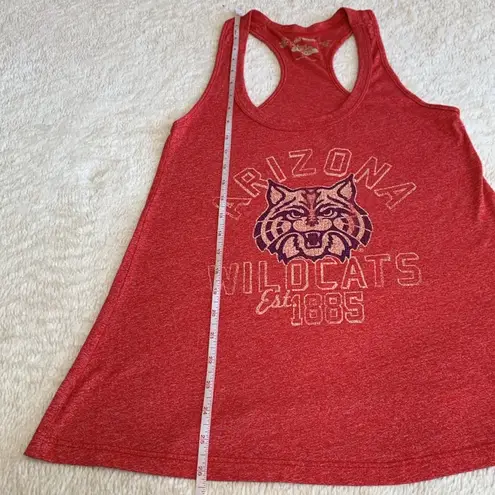 Heather Red Racer Back University of Arizona Wildcats Tank Top Size Small